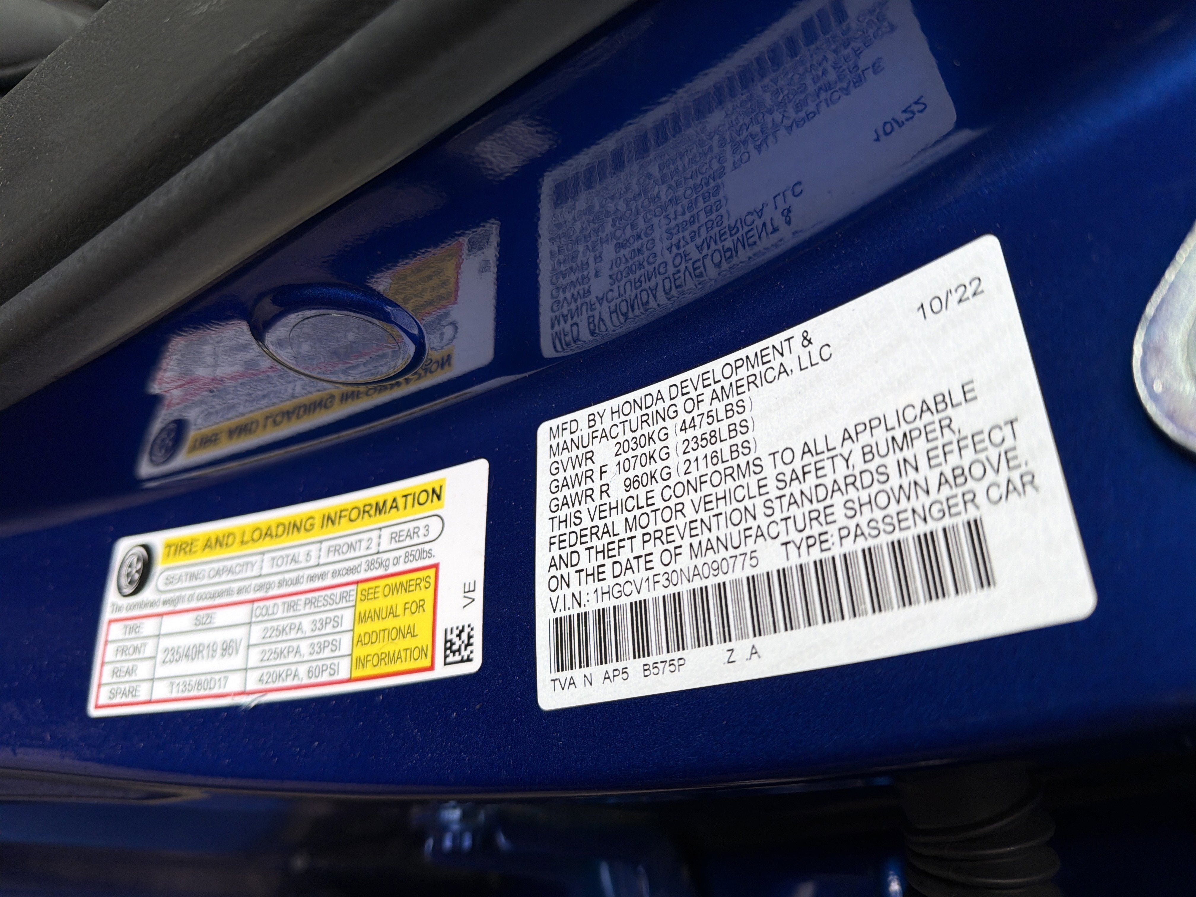 2022 Honda Accord Sedan Sport