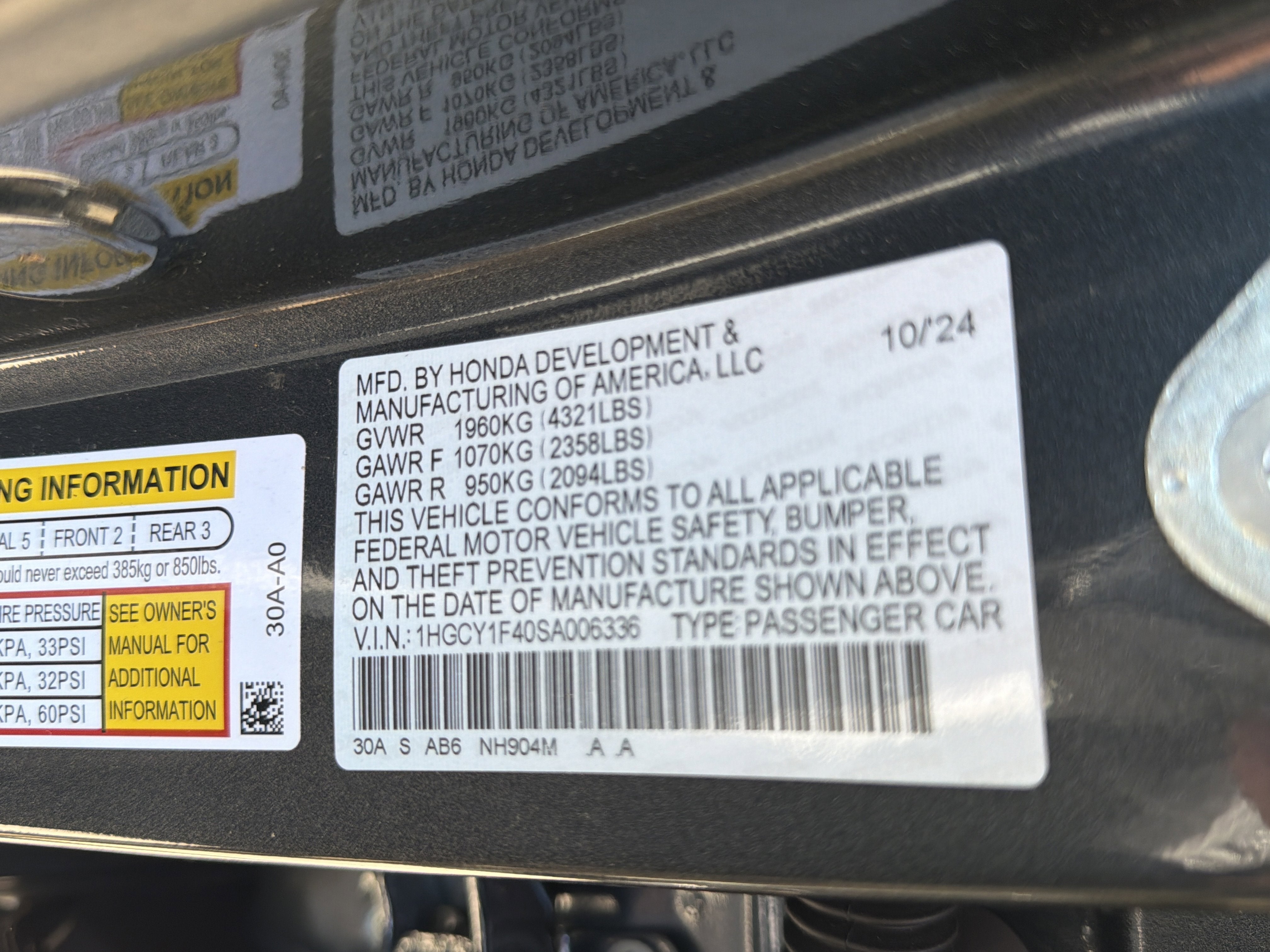 2025 Honda Accord Sedan SE
