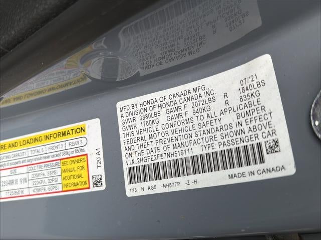 2022 Honda Civic Sedan Sport