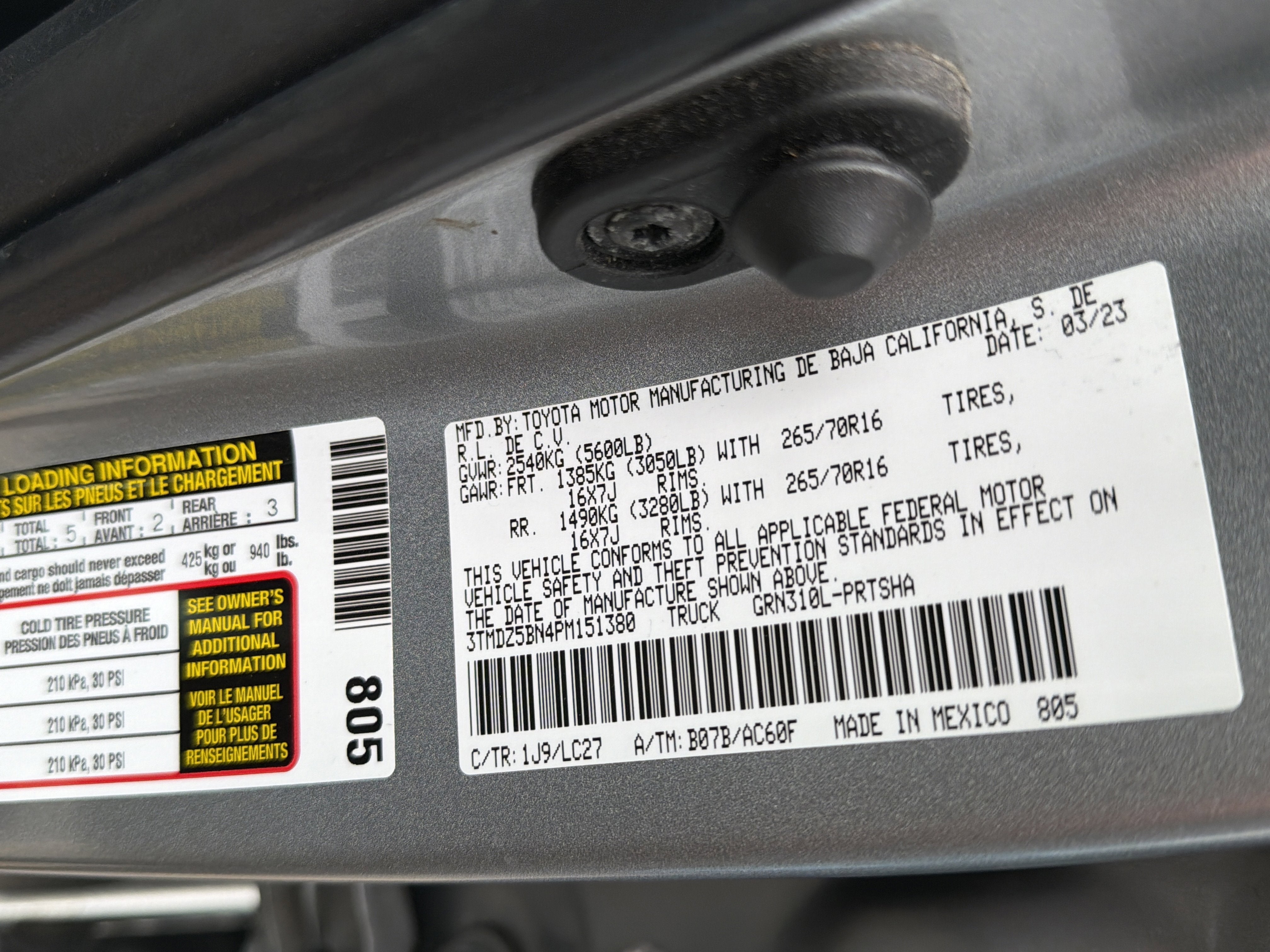 2023 Toyota Tacoma 4WD TRD Off Road