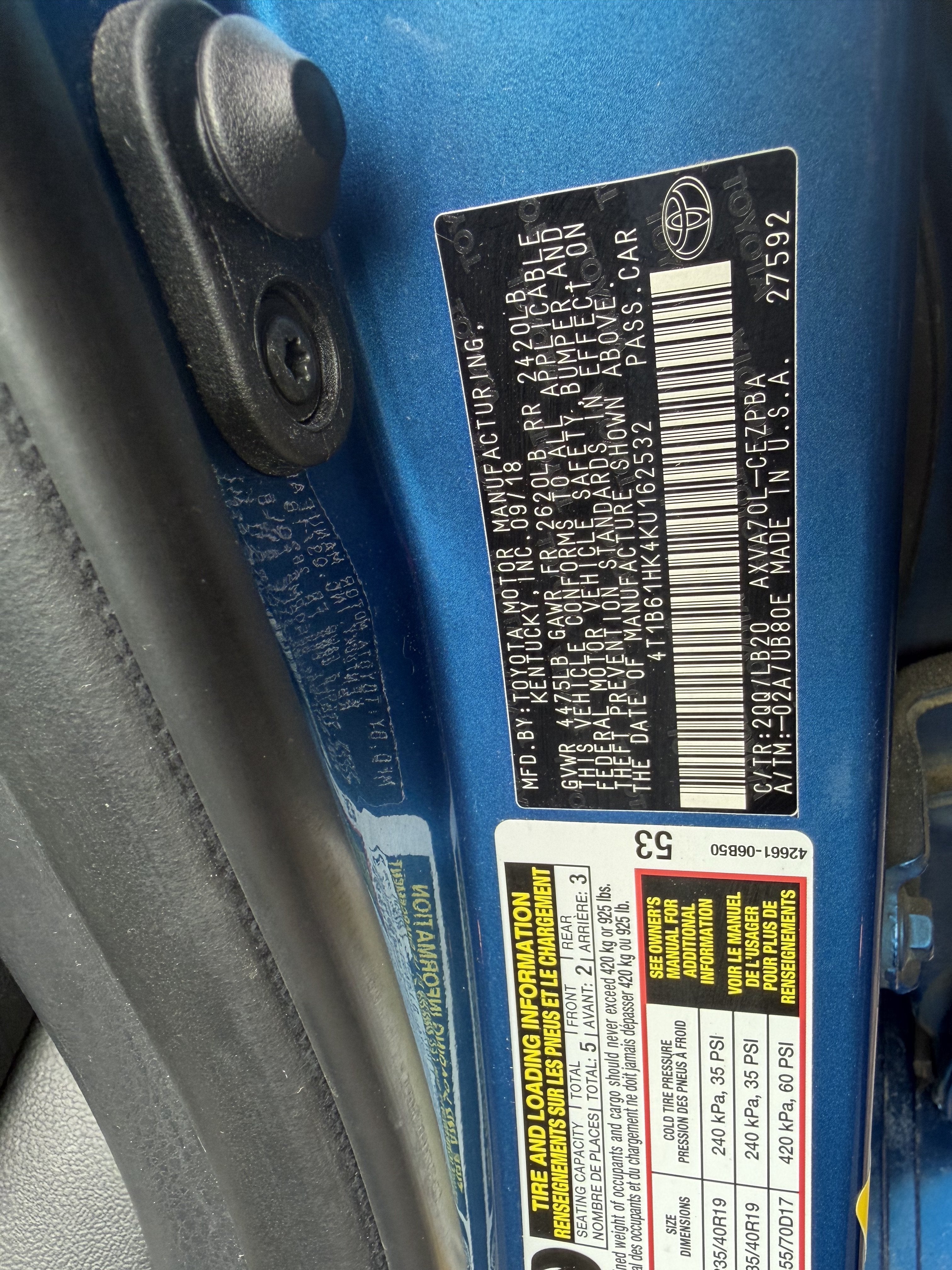 2019 Toyota Camry XSE