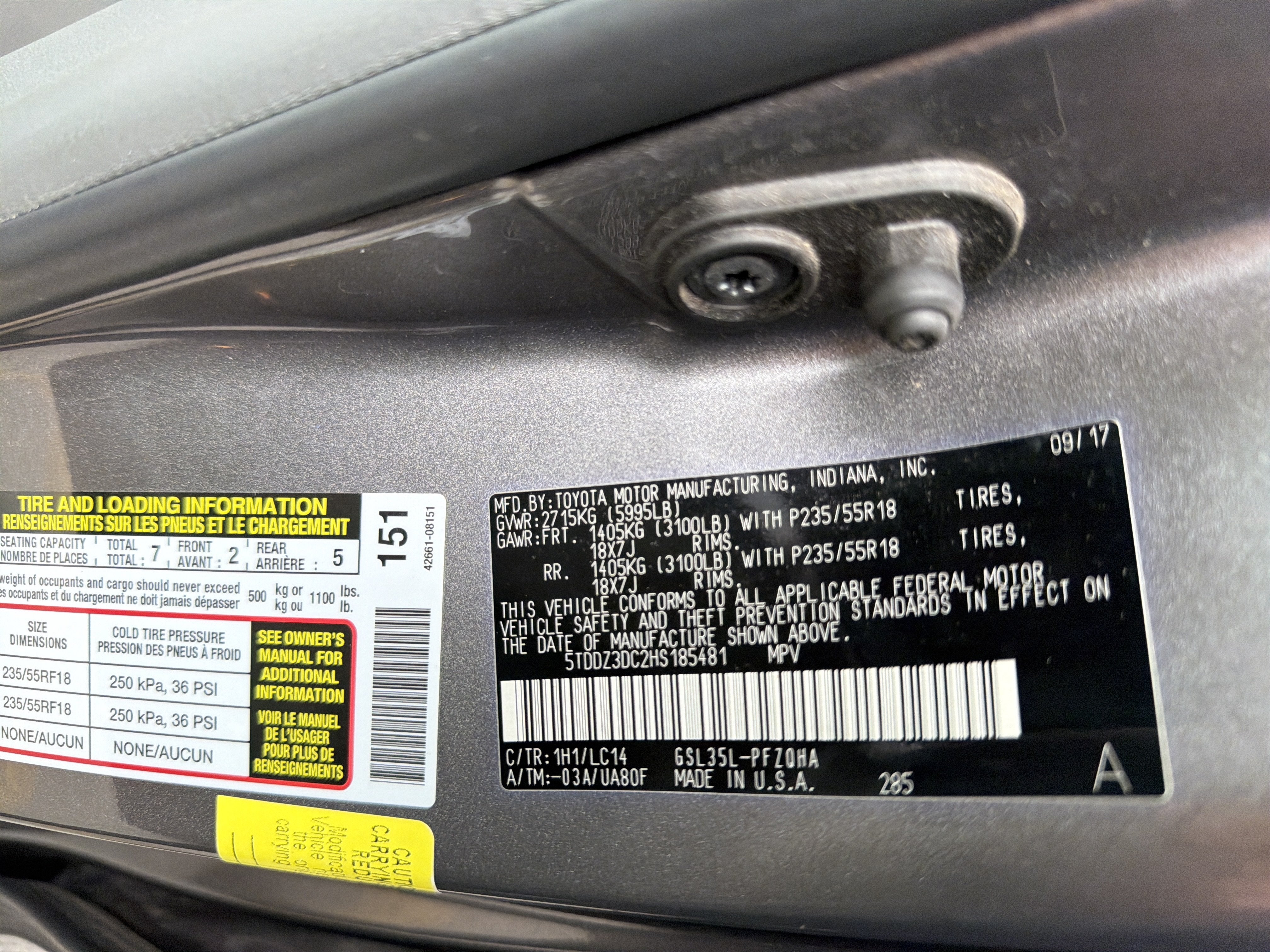 2017 Toyota Sienna XLE