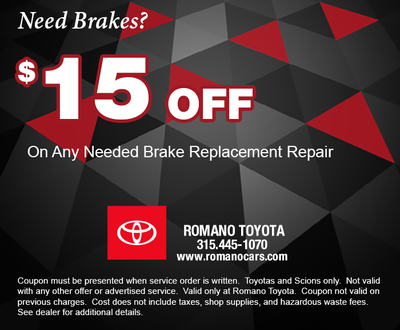 $15 Off Any Needed Brake Replacement Repair