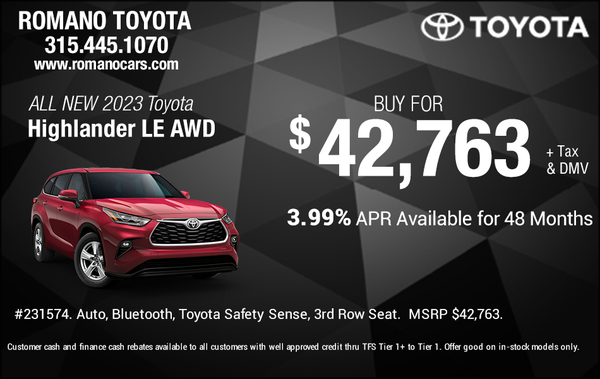 Toyota New Car Specials | Fayetteville Toyota dealer in East Syracuse NY