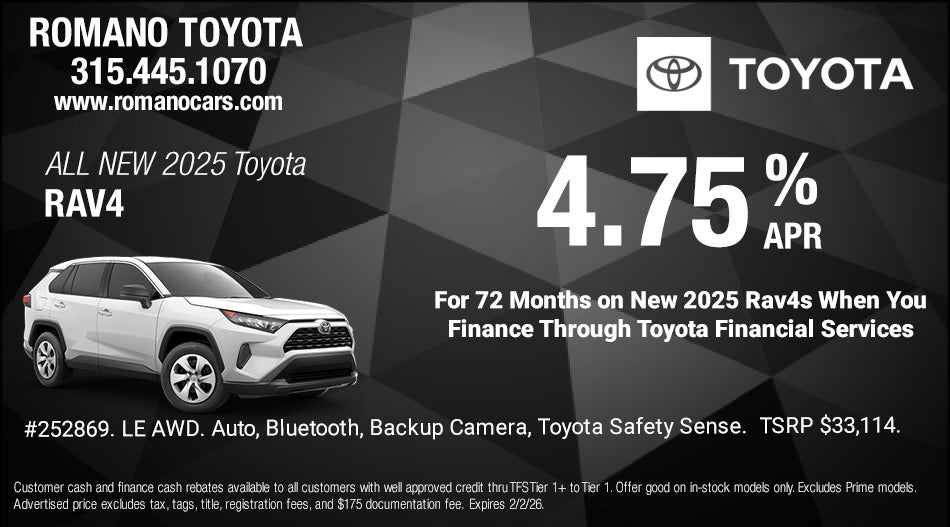 Special APR on New 2025 Toyota Rav4