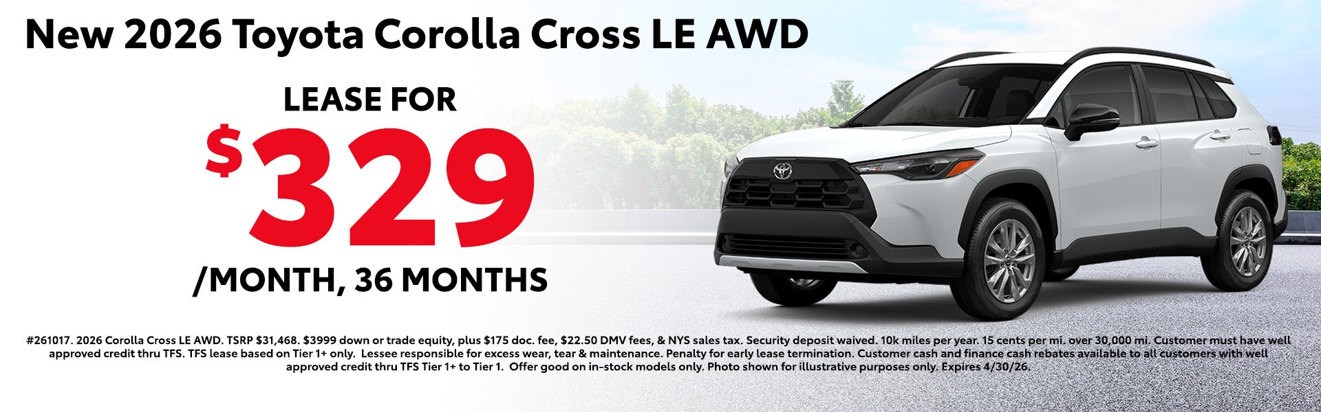 New 2026 Toyota Corolla Cross LE AWD