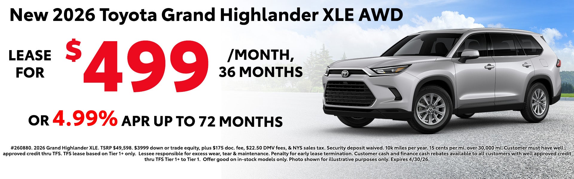 New 2026 Toyota Grand Highlander XLE AWD