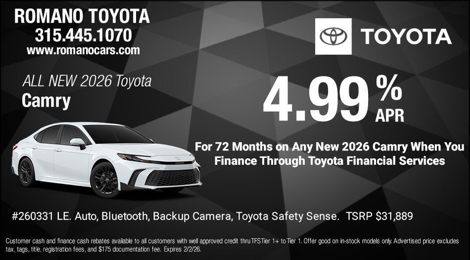 Special APR on New 2026 Toyota Camry